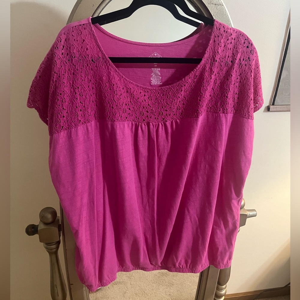 St. John's Bay Vibrant Pink Women's Top